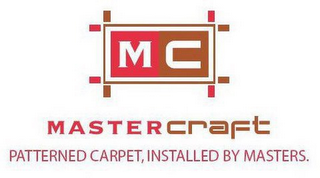 MC MASTERCRAFT PATTERNED CARPET, INSTALLED BY MASTERS. logo