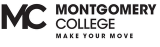 MC MONTGOMERY COLLEGE MAKE YOUR MOVE logo