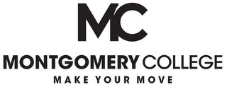 MC MONTGOMERY COLLEGE MAKE YOUR MOVE logo