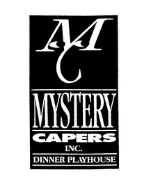 MC MYSTERY CAPERS INC. DINNER PLAYHOUSE logo