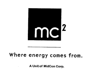 MC2 WHERE ENERGY COMES FROM. A UNIT OF MIDCON CORP. logo