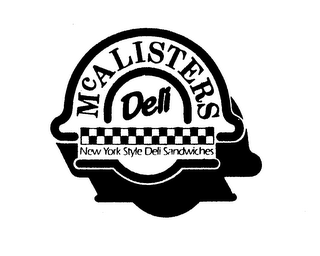 MCALISTERS DELI NEW YORK STYLE DELI SANDWICHES logo
