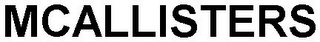 MCALLISTERS logo