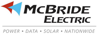 MCBRIDE ELECTRIC POWER · DATA · SOLAR · NATIONWIDE logo