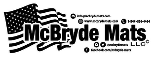 MCBRYDE MATS LLC INFO@MCBRYDEMATS.COM WWW.MCBRYDEMATS.COM 1-844-856-4464 @MCBRYDEMATS F FACEBOOK.COM/MCBRYDE.MATS logo