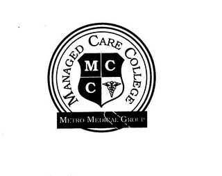 MCC MANAGED CARE COLLEGE METRO MEDICAL GROUP logo