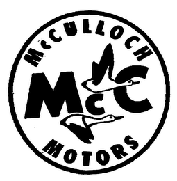 MCC MCCULLOCH MOTORS logo