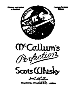 MCCALLUM'S PERFECTION SCOTS WHISKY D & JMCCALLUM LIMITED EDINBURGH (FOUNDED 1807) LONDON, DESTILLED AND BOTTLED IN SCOTLAND AVERAGE CONTENTS 26 1/2 OZS. logo
