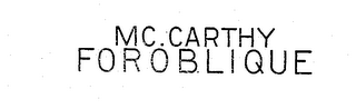MC.CARTHY FOROBLIQUE logo