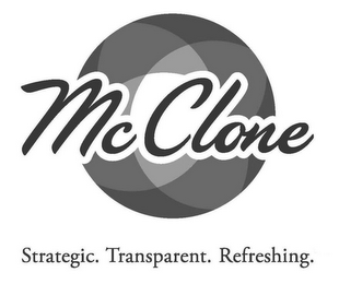 MCCLONE STRATEGIC. TRANSPARENT. REFRESHING. logo