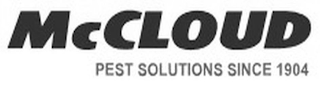 MCCLOUD PEST SOLUTIONS SINCE 1904 logo
