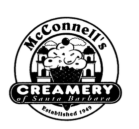 MCCONNELL'S CREAMERY OF SANTA BARBARA ESTABLISHED 1949 logo