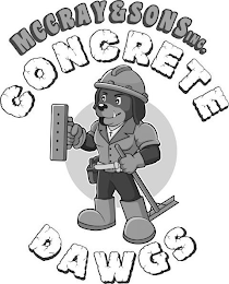 MCCRAY & SONS INC. CONCRETE DAWGS logo
