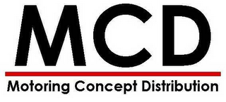 MCD MOTORING CONCEPT DISTRIBUTION logo