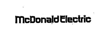 MCDONALD ELECTRIC logo