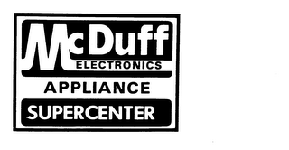 MCDUFF ELECTRONICS APPLIANCE SUPERCENTER logo