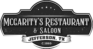 MCGARITY'S RESTAURANT & SALOON JEFFERSON, TX C.1860 logo