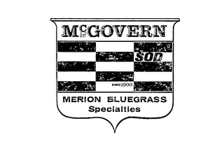 MCGOVERN MERION BLUEGRASS SPECIALTIES SOD SINCE 1900 logo