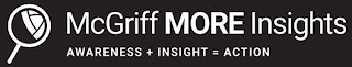 MCGRIFF MORE INSIGHTS AWARENESS + INSIGHT = ACTION logo