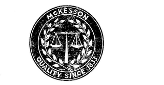 MCKESSON QUALITY SINCE 1833 logo