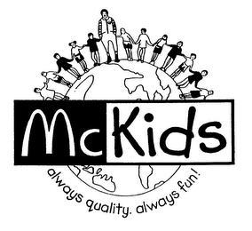 MCKIDS ALWAYS QUALITY. ALWAYS FUN! logo