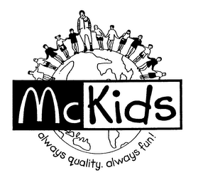 MCKIDS ALWAYS QUALITY, ALWAYS FUN! logo
