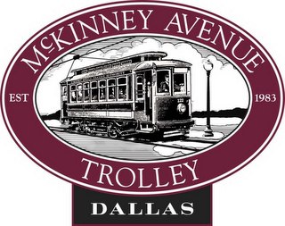 MCKINNEY AVENUE TROLLEY DALLAS EST 1983 logo