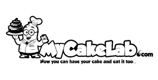 MCL MYCAKELAB.COM NOW YOU CAN HAVE YOUR CAKE AND EAT IT TOO... logo