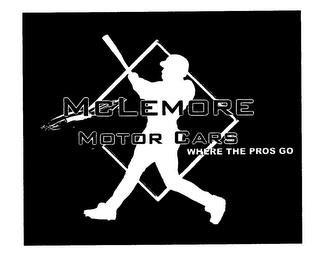 MCLEMORE MOTOR CARS WHERE THE PROS GO logo