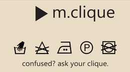 M.CLIQUE CONFUSED? ASK YOUR CLIQUE. logo