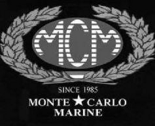 MCM MONTE CARLO MARINE SINCE 1985 logo