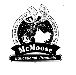 MCMOOSE EDUCATIONAL PRODUCTS DIVISION OF COL-LAR ENTERPRISES INC. MOTIVATING CHILDREN SINCE 1987 logo