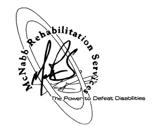 MCNABB REHABILITATION SERVICES THE POWER TO DEFEAT DISABILITIES logo