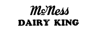 MCNESS DAIRY KING logo