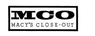 MCO MACY'S CLOSE-OUT logo
