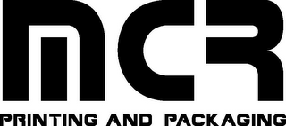 MCR PRINTING AND PACKAGING logo