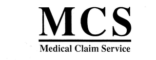 MCS MEDICAL CLAIM SERVICE logo