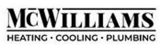 MCWILLIAMS HEATING · COOLING · PLUMBING logo