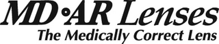 MD AR LENSES THE MEDICALLY CORRECT LENS logo