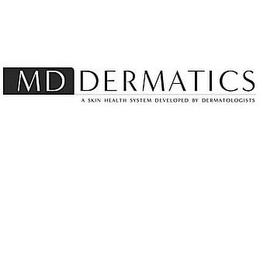 MD DERMATICS A SKIN HEALTH SYSTEM DEVELOPED BY DERMATOLOGISTS logo
