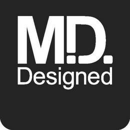 M.D. DESIGNED logo