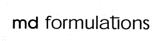 MD FORMULATIONS logo