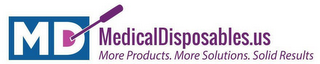 MD MEDICALDISPOSABLES.US MORE PRODUCTS.MORE SOLUTIONS. SOLID RESULTS logo