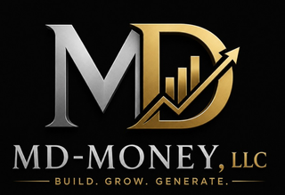 MD-MONEY, LLC BUILD. GROW. GENERATE. logo