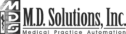 M.D. SOLUTIONS, INC. MEDICAL PRACTICE AUTOMATION MDS logo