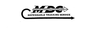 MDC DEPENDABLE TRUCKING SERVICE logo