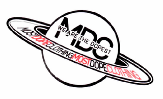 MDC WE ARE THE DOPEST GOING MOSTDOPECLOTHINGMOSTDOPECLOTHING logo