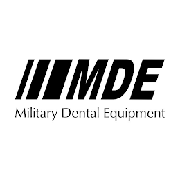 MDE MILITARY DENTAL EQUIPMENT logo