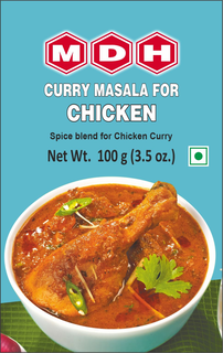 MDH CURRY MASALA FOR CHICKEN SPICE BLEND FOR CHICKEN CURRY NET WT. 100 G (3.5 OZ.) logo