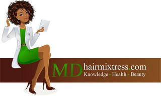 MDHAIRMIXTRESS.COM . KNOWLEDGE · HEALTH · BEAUTY logo